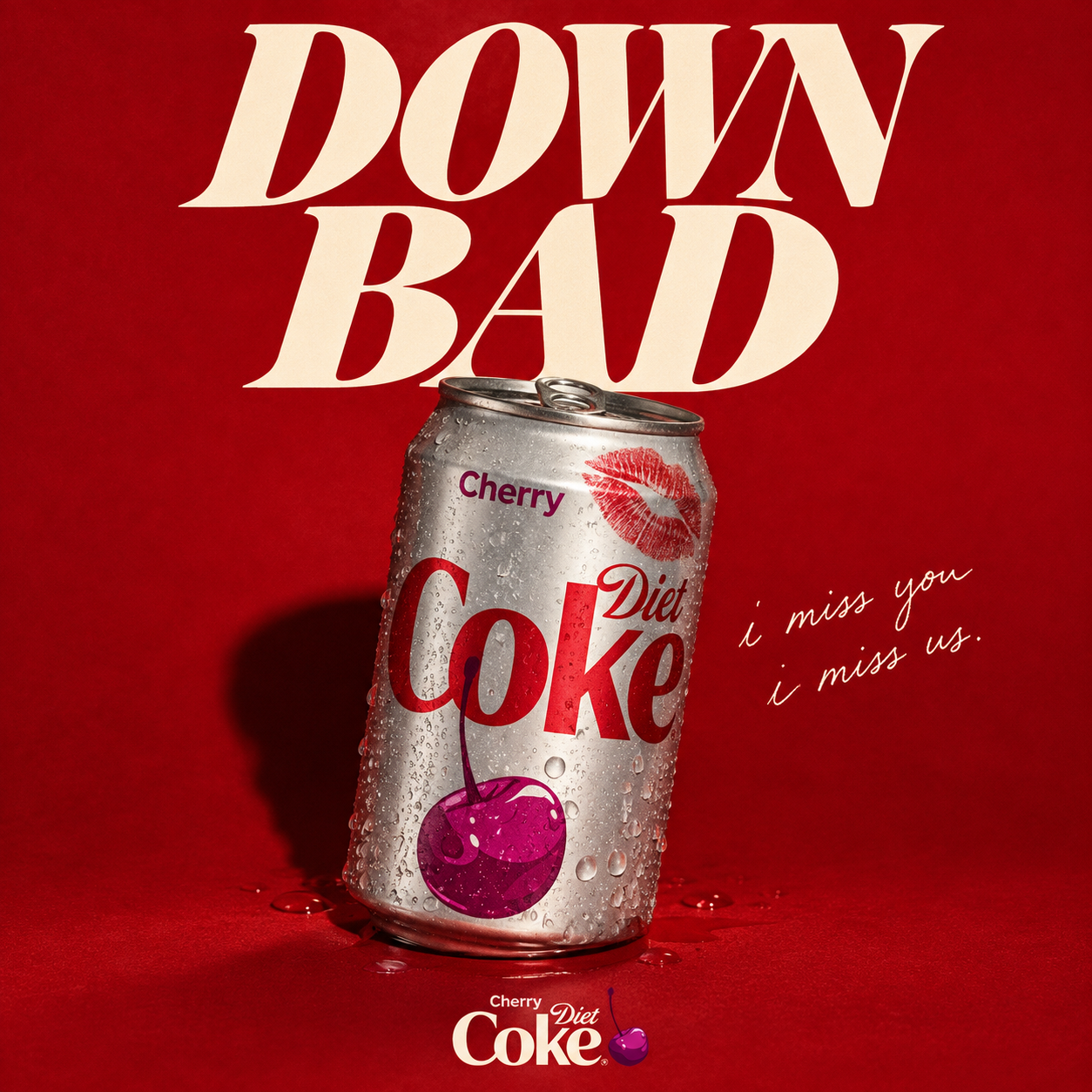 Diet Coke bus shelter ad: “This One’s Going In The Fridge” beside two people’s legs in a photobooth, one holding a Diet Coke Cherry